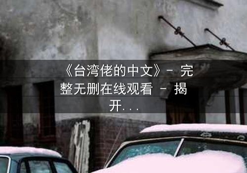 《台湾佬的中文》- 完整无删在线观看 - 揭开语言背后的秘密身份